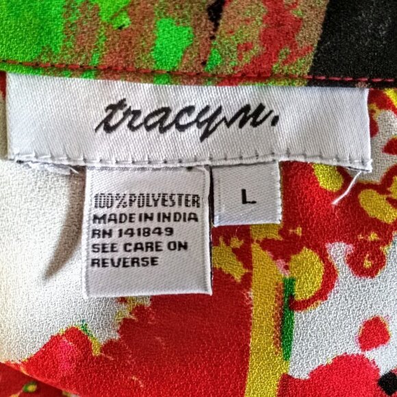 Tracy M. Multicolor Neon Print Zip Jacket - Picture 6 of 7